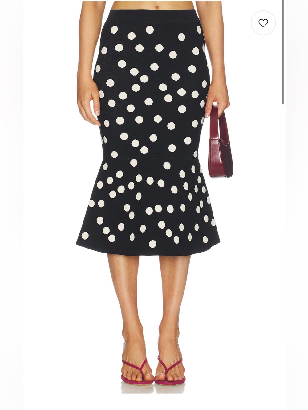 L’AGENCE KNIT POLKA DOT SKIRT